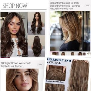 Hair Toppers, Wigs, Helper Hair….